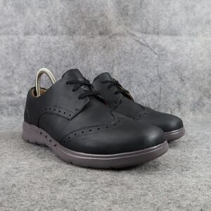 Clarks Shoes Womens 6.5 Oxford Leather Hinton Unstructured Black Comfort Career